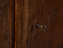 17th C Italian Tuscan Walnut Cabinet original lock key original back - 3992744