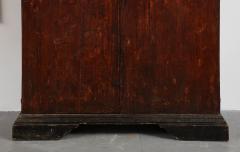 17th C Tuscan Primitive Walnut Lacquered Armoire with Shelves Italy - 2870155