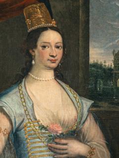 17th C portrait of an Ottoman Elite Woman Venetian School - 4268356