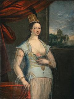 17th C portrait of an Ottoman Elite Woman Venetian School - 4269529