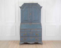 17th Century Blue Scandinavian Bureau with Original Hardware - 4743968