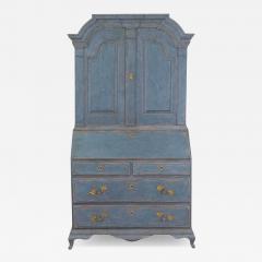 17th Century Blue Scandinavian Bureau with Original Hardware - 4746077