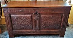 17th Century English Carved Oak Dowry Chest - 1659770