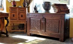 17th Century English Carved Oak Dowry Chest - 1659773