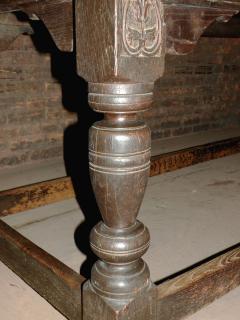 17th Century English Oak Elm Jacobean Charles II Long Six Leg Refectory Table - 1300147