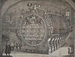 17th Century Engraving of The Heidelberg Tun a Huge Wine Cask - 2791351