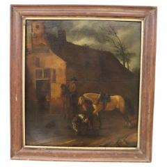 17th Century Flemish Antique Oil Painting on Board - 2763344