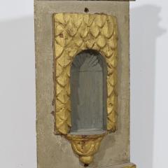 17th Century French Carved Oak Baroque Altar Niche with Angel Head - 4509049