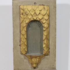 17th Century French Carved Oak Baroque Altar Niche with Angel Head - 4509050