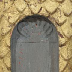 17th Century French Carved Oak Baroque Altar Niche with Angel Head - 4509053