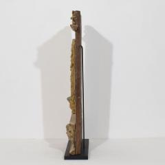 17th Century French Carved Oak Baroque Altar Niche with Angel Head - 4509056