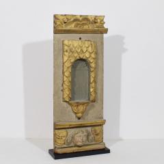 17th Century French Carved Oak Baroque Altar Niche with Angel Head - 4509059