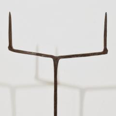 17th Century French Hand Forged Iron Candleholder - 4114430