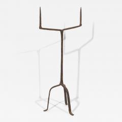 17th Century French Hand Forged Iron Candleholder - 4439901