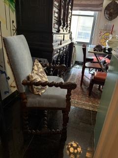 17th Century French barley twist armchair - 4261635