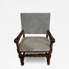 17th Century French barley twist armchair - 4267139