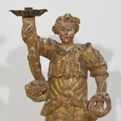 17th Century Italian Baroque Angel Figure with Candleholder - 4485939