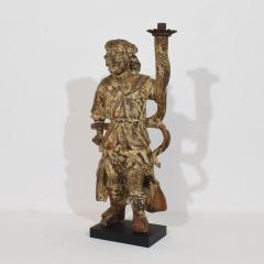 17th Century Italian Baroque Angel Figure with Candleholder Circa 1650 1700 - 4485932