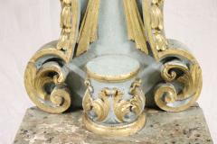 17th Century Italian Baroque Antique Temple with Statue Carved and Gilded Wood - 2286162