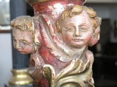 17th Century Italian Baroque Parcel Gilt and Paint Column - 567836