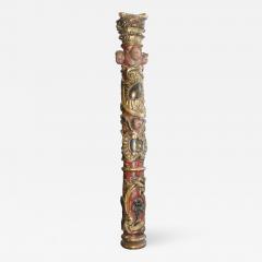 17th Century Italian Baroque Parcel Gilt and Paint Column - 568587