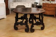 17th Century Italian Baroque Walnut Fratino Consoles with Carved Bases a Pair - 3577460