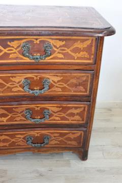 17th Century Italian Louis XIV Walnut Inlaid Antique Commode or Chest of Drawers - 2489745