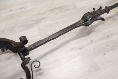 17th Century Italian Rare Antique Candelabra in Forged Iron - 2202438