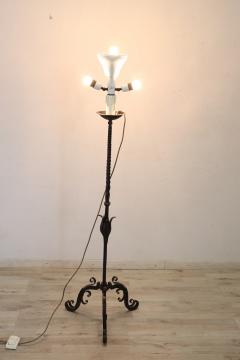 17th Century Italian Rare Antique Candelabra in Forged Iron - 2202439