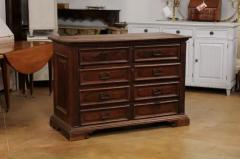 17th Century Italian Walnut Commode with Drop Front Desk and Three Drawers - 3538333