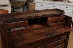 17th Century Italian Walnut Commode with Drop Front Desk and Three Drawers - 3538337