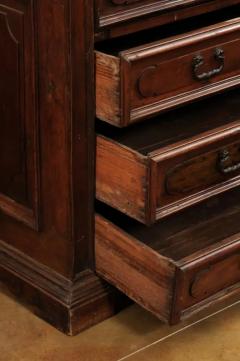 17th Century Italian Walnut Commode with Drop Front Desk and Three Drawers - 3538387