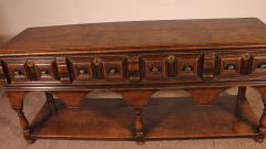 17th Century Jacobean Period English Oak Console Or Dresser Base - 4016266