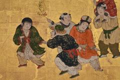 17th Century Japanese Screen Karako Asobi Chinese Children at Play  - 3852863