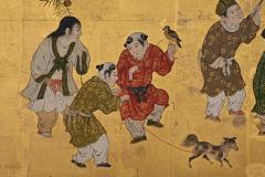 17th Century Japanese Screen Karako Asobi Chinese Children at Play  - 3852877