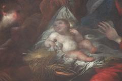 17th Century Large Antique Oil Painting on Canvas Religious Subject Nativity  - 2769103