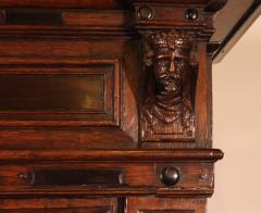 17th Century Oak And Ebony 4 door Sideboard Netherlands - 4124112