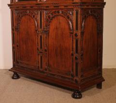 17th Century Oak And Ebony 4 door Sideboard Netherlands - 4124114