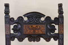 17th Century Renaissance Nutwood Armchair Handcarved Austria ca 1680 - 4816909