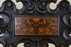 17th Century Renaissance Nutwood Armchair Handcarved Austria ca 1680 - 4816913