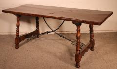 17th Century Spanish Table In Oak And Chestnut - 2885006