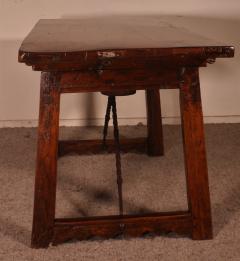 17th Century Spanish Table With Three Drawers In Chestnut - 2201010