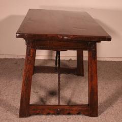 17th Century Spanish Table With Three Drawers In Chestnut - 2201017