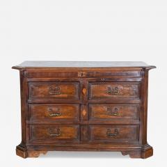 17th Century Tuscan Walnut Chest of Drawers with Maple Inlay - 4369138