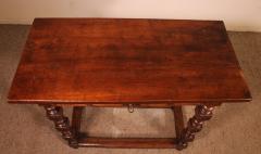 17th Century Walnut Side Table Or Console Spain - 4129303