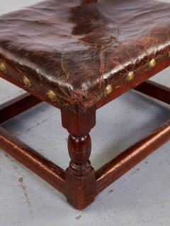 17th c English Child s Chair in Leather with Brass Studwork - 2876865