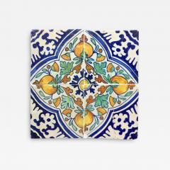 17th century Dutch Delft Tile Panel with Pomegranates consisting of four tiles - 4789959