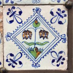 17th century Dutch Delft Tile Panel with Tulips and Fritillaries Tulip Tile - 4780266