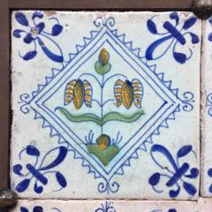 17th century Dutch Delft Tile Panel with Tulips and Fritillaries Tulip Tile - 4780267