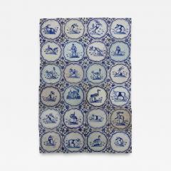 17th century Dutch Delft Tiles with animals - 4574839